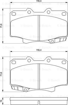 BOSCH 0 986 424 134 - Bremžu uzliku kompl., Disku bremzes www.autospares.lv