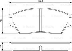 BOSCH 0 986 424 136 - Тормозные колодки, дисковые, комплект www.autospares.lv