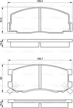 BOSCH 0 986 424 133 - Brake Pad Set, disc brake www.autospares.lv