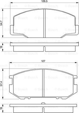 BOSCH 0 986 424 137 - Brake Pad Set, disc brake www.autospares.lv