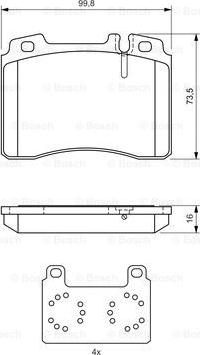 BOSCH 0 986 424 170 - Bremžu uzliku kompl., Disku bremzes www.autospares.lv