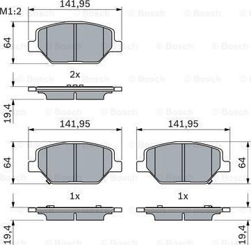 BOSCH 0 986 424 869 - Bremžu uzliku kompl., Disku bremzes www.autospares.lv