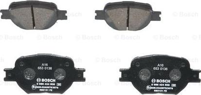 BOSCH 0 986 424 808 - Bremžu uzliku kompl., Disku bremzes www.autospares.lv