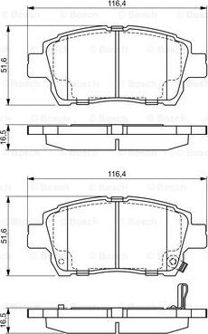 BOSCH 0 986 424 803 - Тормозные колодки, дисковые, комплект www.autospares.lv