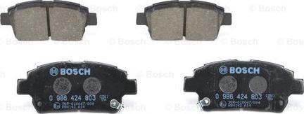 BOSCH 0 986 424 803 - Тормозные колодки, дисковые, комплект www.autospares.lv