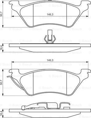 BOSCH 0 986 424 816 - Bremžu uzliku kompl., Disku bremzes www.autospares.lv