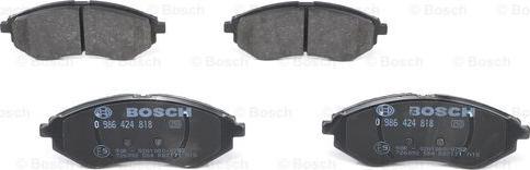 BOSCH 0 986 424 818 - Bremžu uzliku kompl., Disku bremzes www.autospares.lv