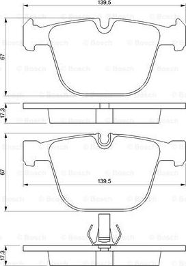 BOSCH 0 986 424 812 - Bremžu uzliku kompl., Disku bremzes www.autospares.lv