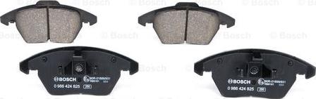 BOSCH 0 986 424 825 - Bremžu uzliku kompl., Disku bremzes www.autospares.lv