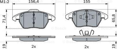 BOSCH 0 986 424 825 - Bremžu uzliku kompl., Disku bremzes www.autospares.lv