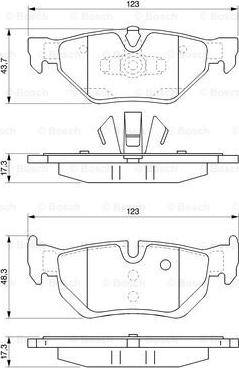 BOSCH 0 986 424 821 - Bremžu uzliku kompl., Disku bremzes autospares.lv