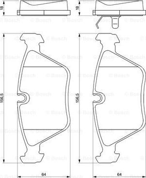 BOSCH 0 986 424 828 - Brake Pad Set, disc brake www.autospares.lv