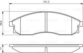 BOSCH 0 986 424 340 - Bremžu uzliku kompl., Disku bremzes autospares.lv