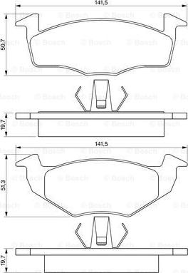 BOSCH 0 986 424 347 - Bremžu uzliku kompl., Disku bremzes www.autospares.lv