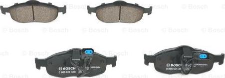 BOSCH 0 986 424 359 - Тормозные колодки, дисковые, комплект www.autospares.lv