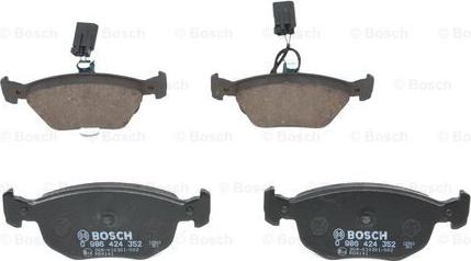 BOSCH 0 986 424 352 - Bremžu uzliku kompl., Disku bremzes www.autospares.lv