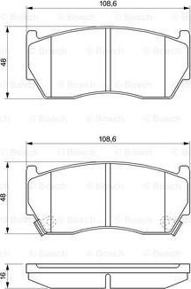 BOSCH 0 986 424 369 - Bremžu uzliku kompl., Disku bremzes autospares.lv