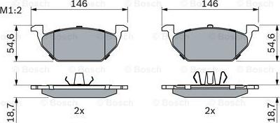 BOSCH 0 986 424 364 - Тормозные колодки, дисковые, комплект www.autospares.lv