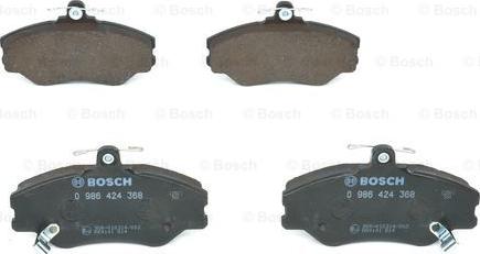 BOSCH 0 986 424 368 - Тормозные колодки, дисковые, комплект www.autospares.lv