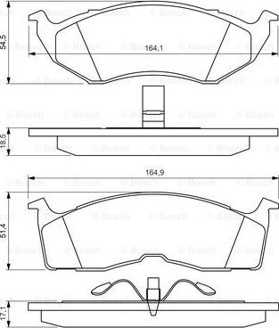 BOSCH 0 986 424 363 - Bremžu uzliku kompl., Disku bremzes autospares.lv