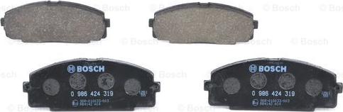 BOSCH 0 986 424 319 - Bremžu uzliku kompl., Disku bremzes autospares.lv