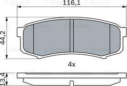 BOSCH 0 986 424 313 - Bremžu uzliku kompl., Disku bremzes www.autospares.lv