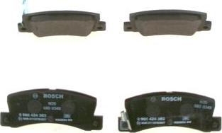 BOSCH 0 986 424 383 - Тормозные колодки, дисковые, комплект www.autospares.lv