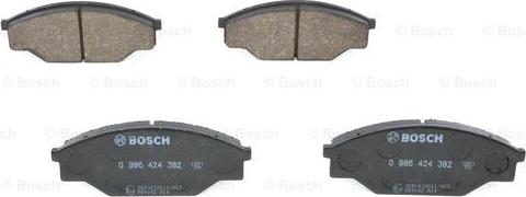 BOSCH 0 986 424 382 - Bremžu uzliku kompl., Disku bremzes www.autospares.lv