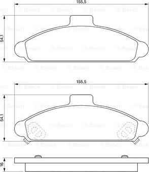 BOSCH 0 986 424 330 - Bremžu uzliku kompl., Disku bremzes www.autospares.lv