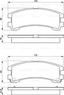 BOSCH 0 986 424 323 - Bremžu uzliku kompl., Disku bremzes www.autospares.lv