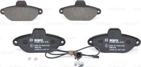 BOSCH 0 986 424 379 - Brake Pad Set, disc brake www.autospares.lv