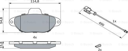 BOSCH 0 986 424 379 - Brake Pad Set, disc brake www.autospares.lv