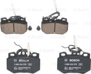 BOSCH 0 986 424 376 - Bremžu uzliku kompl., Disku bremzes www.autospares.lv