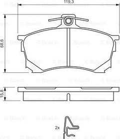 BOSCH 0 986 424 370 - Bremžu uzliku kompl., Disku bremzes www.autospares.lv