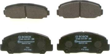 BOSCH 0 986 424 297 - Тормозные колодки, дисковые, комплект www.autospares.lv