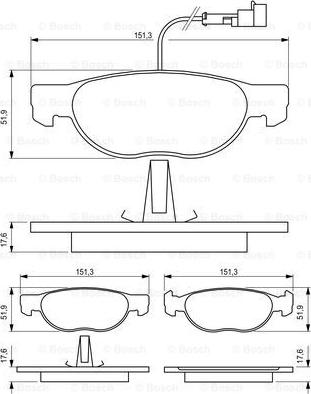 BOSCH 0 986 424 246 - Тормозные колодки, дисковые, комплект www.autospares.lv