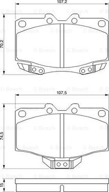 BOSCH 0 986 424 269 - Brake Pad Set, disc brake www.autospares.lv