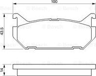 BOSCH 0 986 424 266 - Bremžu uzliku kompl., Disku bremzes autospares.lv