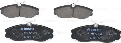 BOSCH 0 986 424 204 - Bremžu uzliku kompl., Disku bremzes www.autospares.lv