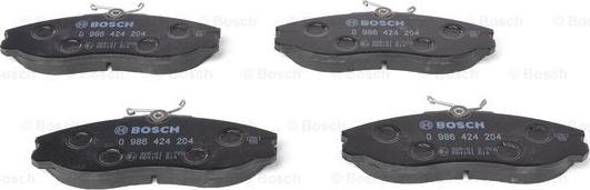 BOSCH 0 986 424 204 - Bremžu uzliku kompl., Disku bremzes www.autospares.lv