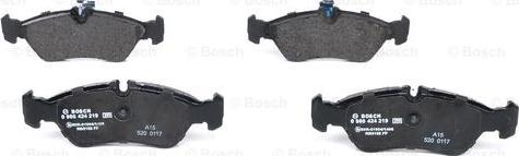 BOSCH 0 986 424 219 - Тормозные колодки, дисковые, комплект www.autospares.lv