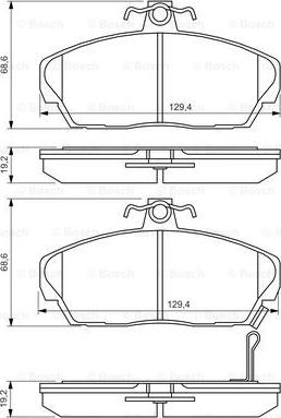 BOSCH 0 986 424 214 - Bremžu uzliku kompl., Disku bremzes www.autospares.lv