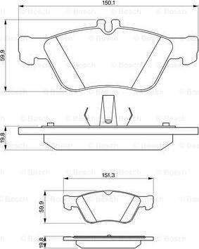 BOSCH 0 986 424 234 - Bremžu uzliku kompl., Disku bremzes www.autospares.lv