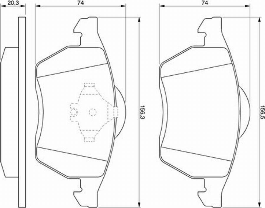 BOSCH 0986424236 - Brake Pad Set, disc brake www.autospares.lv