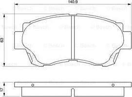 BOSCH 0 986 424 232 - Bremžu uzliku kompl., Disku bremzes www.autospares.lv