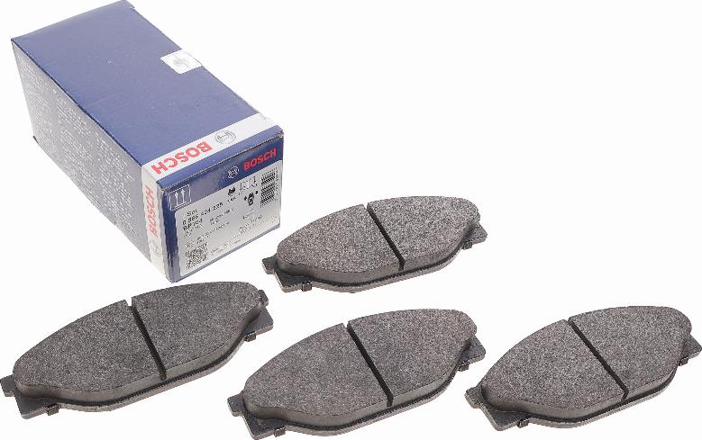 BOSCH 0 986 424 225 - Bremžu uzliku kompl., Disku bremzes www.autospares.lv