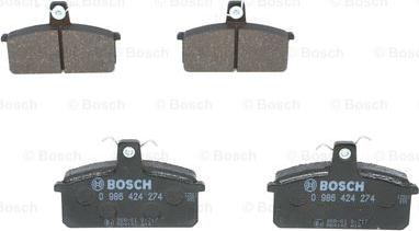 BOSCH 0 986 424 274 - Bremžu uzliku kompl., Disku bremzes autospares.lv