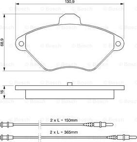 BOSCH 0 986 424 278 - Bremžu uzliku kompl., Disku bremzes www.autospares.lv