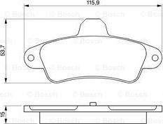 BOSCH 0 986 424 277 - Bremžu uzliku kompl., Disku bremzes www.autospares.lv