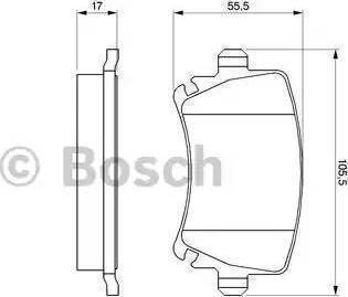 BOSCH 0 986 424 796 - Bremžu uzliku kompl., Disku bremzes autospares.lv